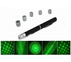 Кликните для увеличения изображения Лазерная указка GREEN LASER Pointer 5000 mv, 5 насадок
